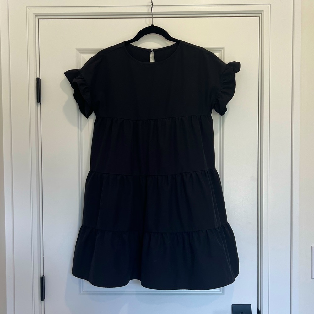 Black Ruffled Dress